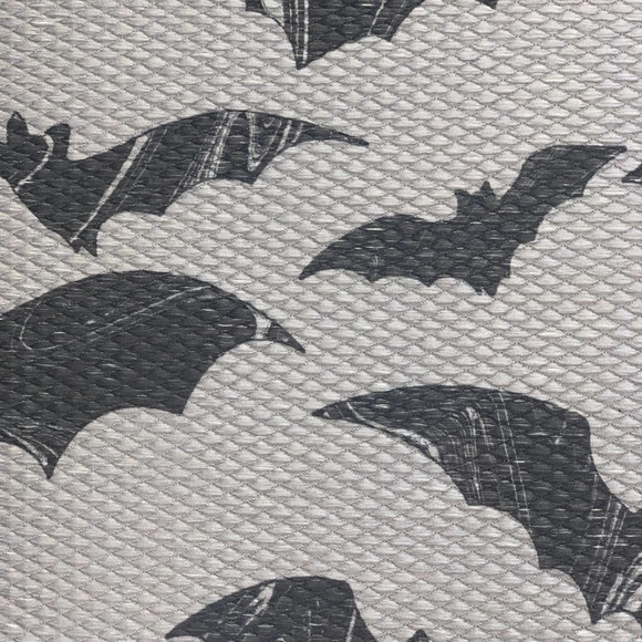 Halloween Black Bats Kitchen Dish Drying Mat Spooky Gothic Gray Party Decor Fall - Picture 8 of 8